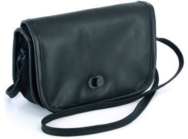 DS8500 Women's Black Construction Leather Purse/Shoulder Bag