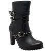 8545 Women&#039;s 3-Buckle Boot with Heel