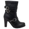 8545 Women&#039;s 3-Buckle Boot with Heel