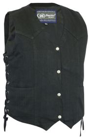 DM952 Women's Denim Classic Side Lace Vest (size: XS)