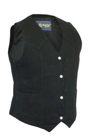 DM951 Women's Denim Classic Plain Sides Vest (size: XS)