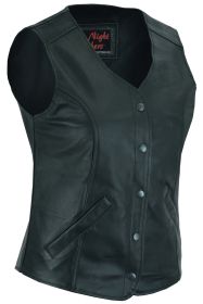 DS204 Women's Stylish Longer Body &frac34; Vest - Plain Sides (size: L)