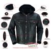 RC782 Men's Lightweight Drum Dyed Distressed Naked Lambskin Jacket