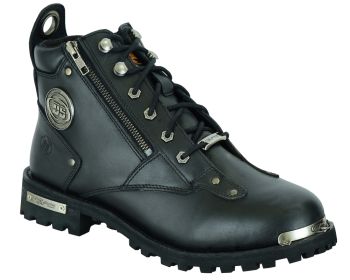 DS9730 Men's 6'' Side Zipper Plain Toe Boot (size: 9W)