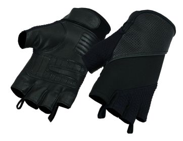 RC7 Leather/ Textile Fingerless Glove (size: XS)