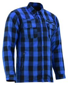 DS4674 Armored Flannel Shirt - Blue (size: S)