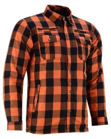 DS4675 Armored Flannel Shirt - Orange (size: S)