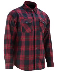 DS4682 Flannel Shirt - Red and Black (size: 5XL)