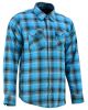 DS4683 Flannel Shirt - Blue and Black Shaded