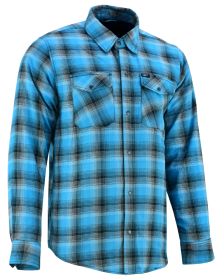 DS4683 Flannel Shirt - Blue and Black Shaded (size: 5XL)