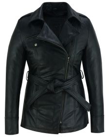 Elan Women's Leather Jacket Black (size: XS)