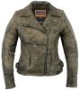 DS836 Women&#039;s Updated Stylish Antique Brown M/C Jacket