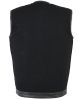 RC991 Men&#039;s Black Denim Single Panel Concealment Vest W/Leather