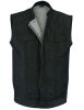 RC977 Men's Rough Rub-Off Raw Finish Denim Vest